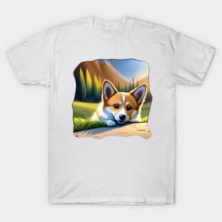 Corgi sun bathing T-Shirt